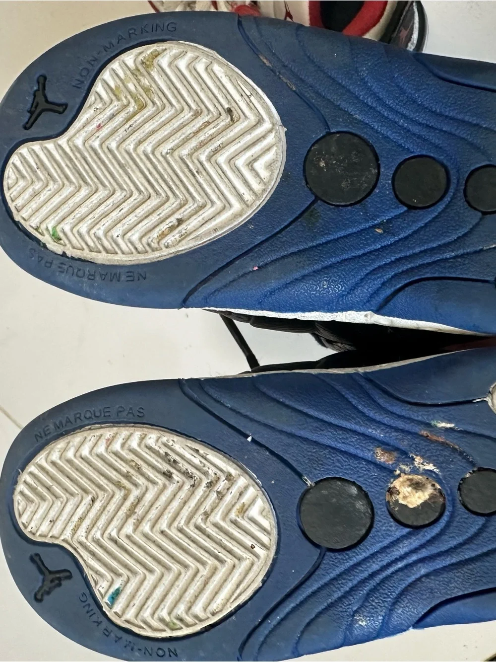 Jordan Kids Sneakers in Black/Blue and White/Red - Twin Pair